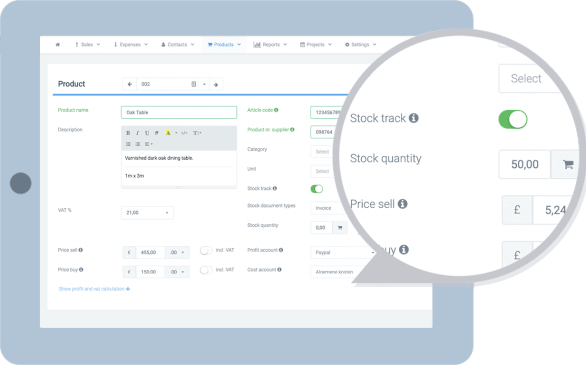 stock management with billing software