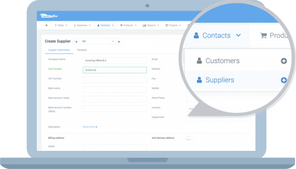 supplier management with billing software